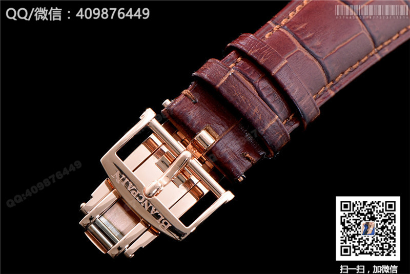 宝珀经典系列6654-3642-55B腕表 日历星期月份功能显示  自动机械男表