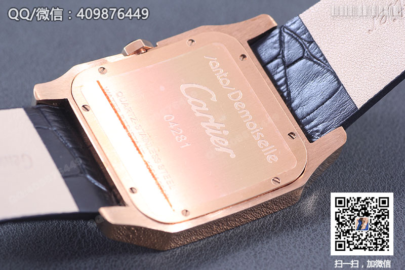 CARTIER卡地亚桑托斯系列W2006951玫瑰金石英腕表