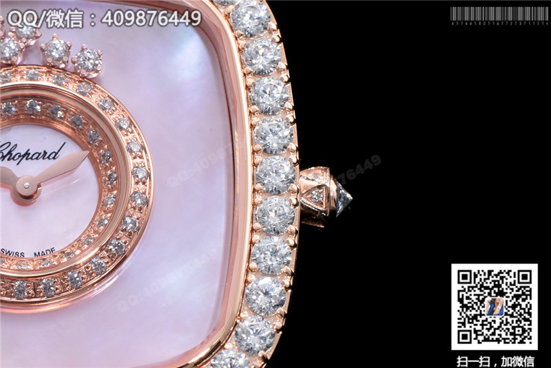 萧邦HAPPY DIAMONDS系列204368-5001腕表玫瑰金镶钻女士石英表