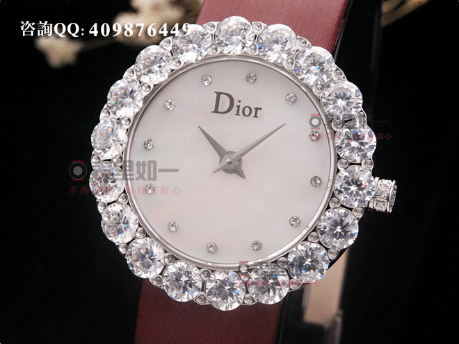 迪奥Dior 时尚镶钻瑞士石英腕表 32*19mm 