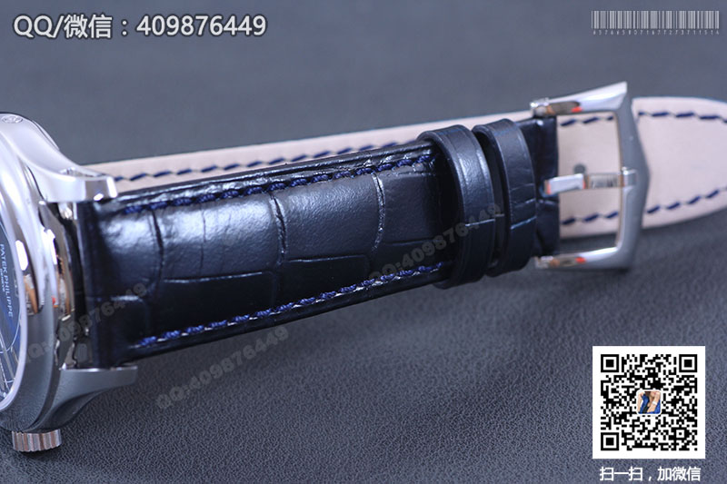 高仿百达翡丽PATEK PHILIPPE复杂功能计时系列5905P-001 腕表 蓝色表盘