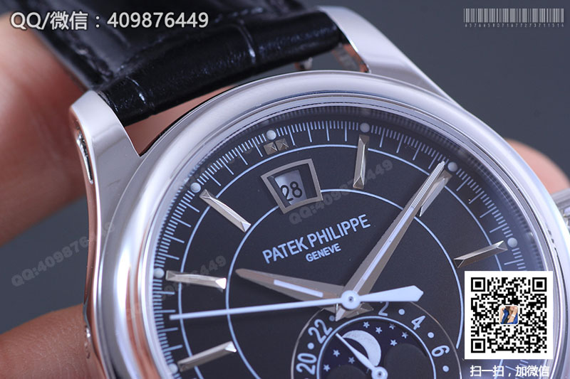 高仿百达翡丽PATEK PHILIPPE复杂功能计时系列5905P-010腕表 黑色表盘