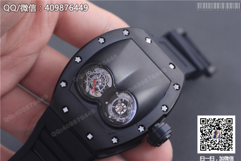 RICHARD MILLE理查德·米勒男士系列RM 053腕表 黑钢表壳黑色橡胶表带
