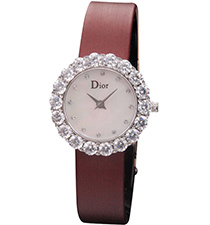 迪奥Dior 时尚镶钻瑞士石英腕表 32*19mm