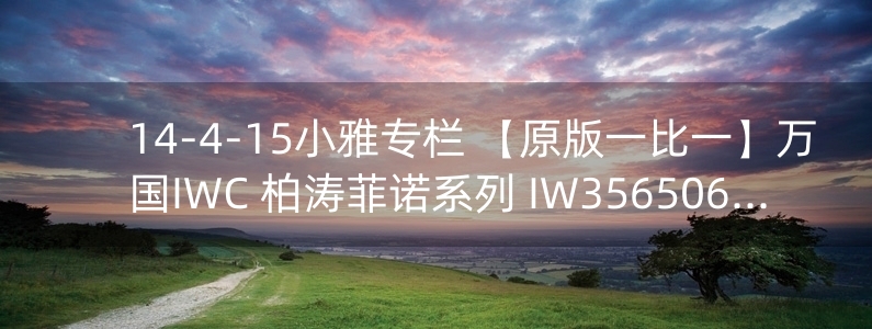 14-4-15小雅专栏 【原版一比一】万国IWC 柏涛菲诺系列 IW356506 最新版西铁城9015