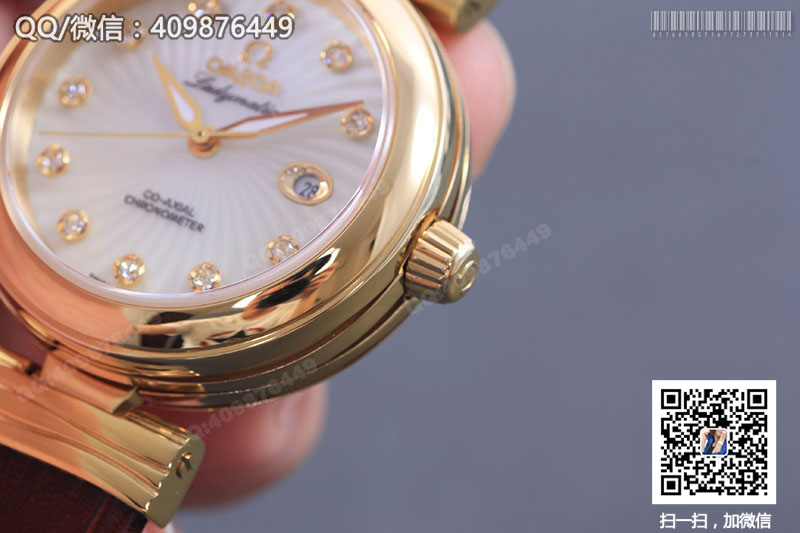 【V6完美版】OMEGA欧米茄碟飞系列LADYMATIC 425.63.34.20.55.002女士黄金机械腕表